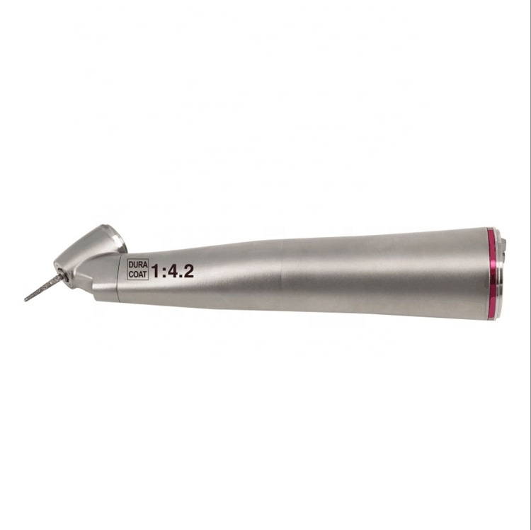New 1:4.2 Red Fiber optic contra angle 45 degree push button
