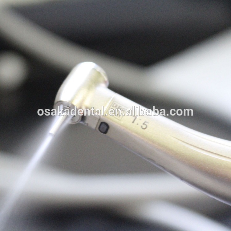 Good Quality 1:5 Red Increasing contra angle With fiber optic light Titanium-plated