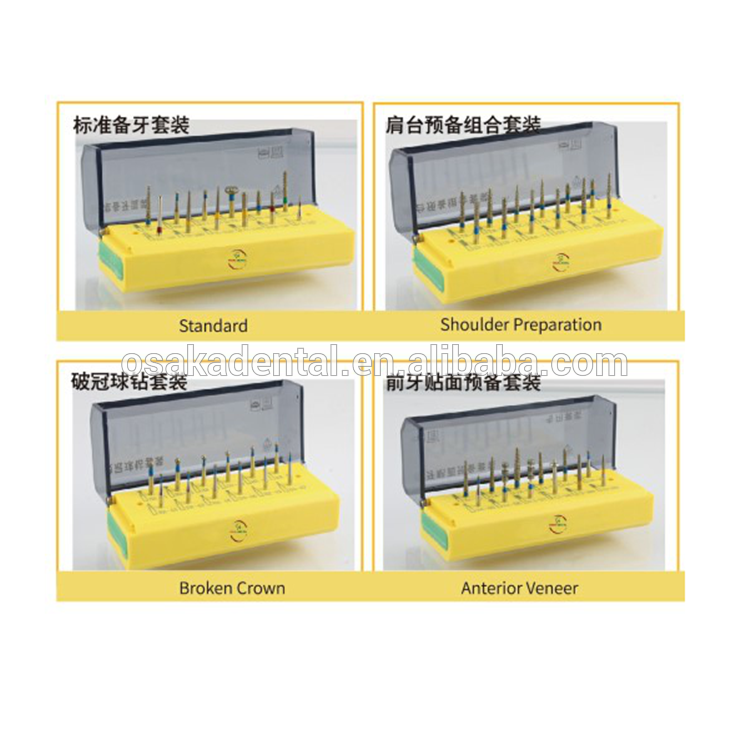 A Dental Diamond Bur Kit with Different Size