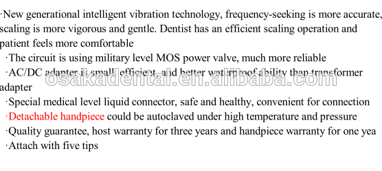 Popular Dental Scaler Detachable Type Handpiece