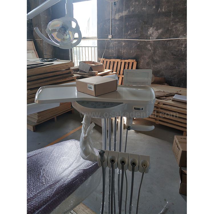 Dental chair with scaler Red color