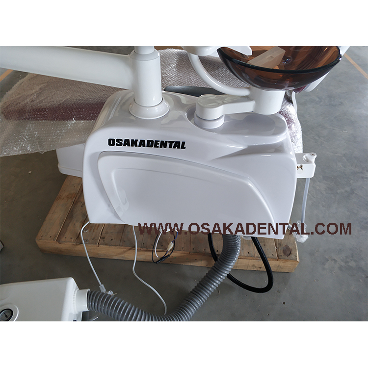 Dental chair with top mounted Red color